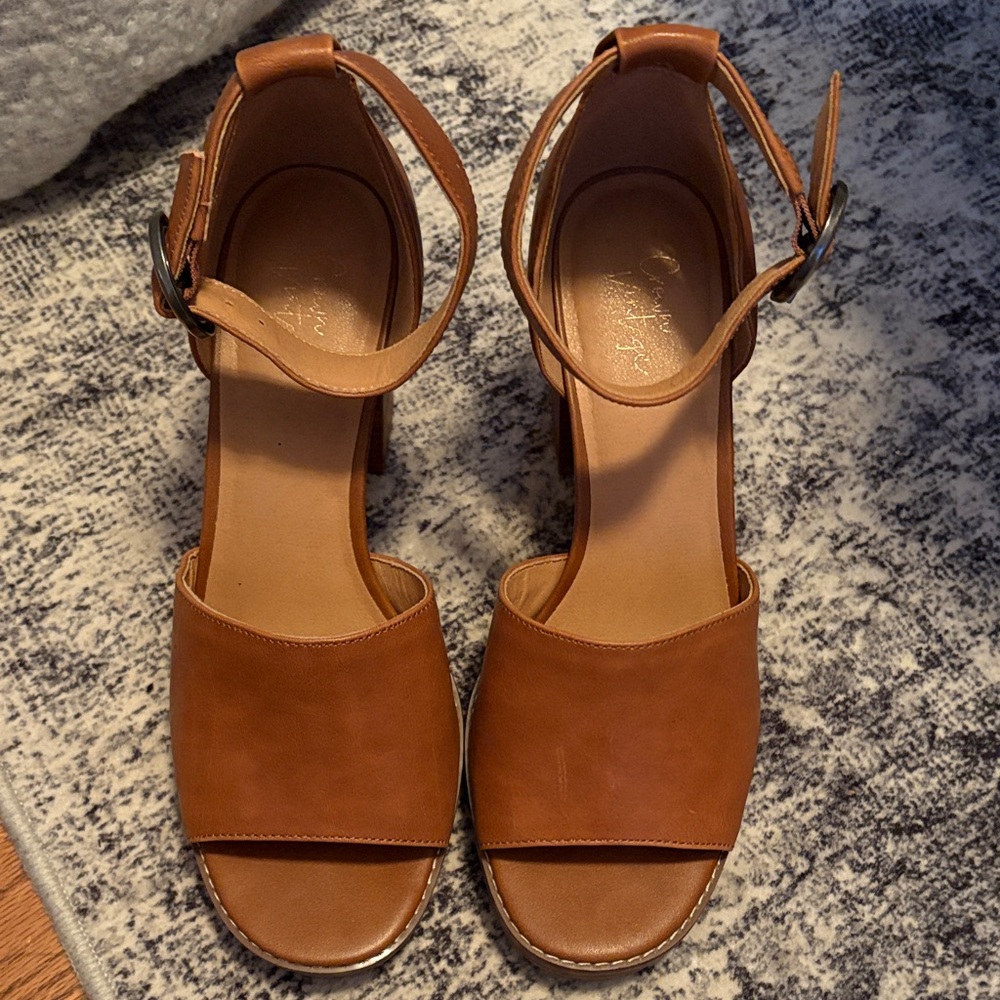 Crown Vintage Leather Brown Women's Sandals